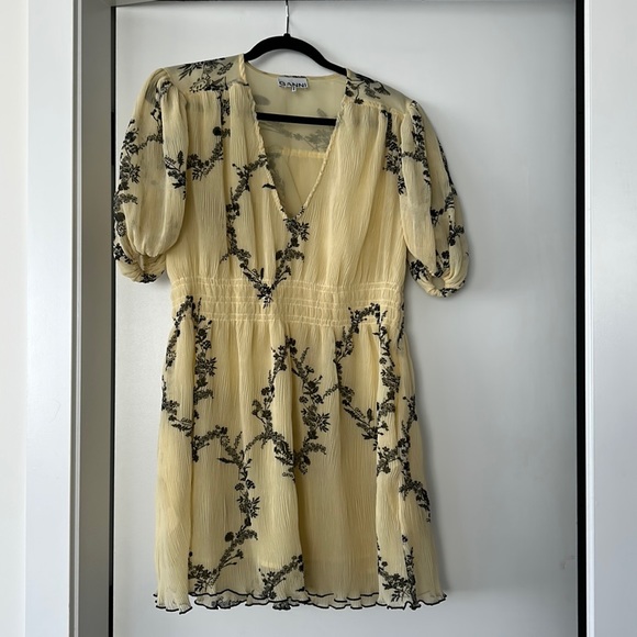 Ganni plisse georgette dress - Picture 2 of 5